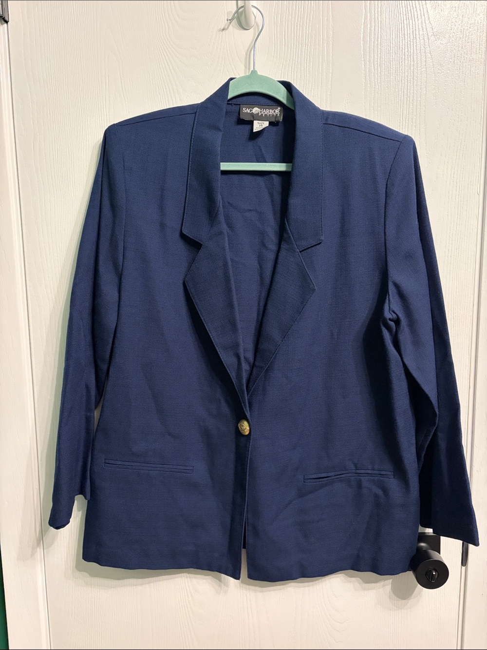 Sag Harbor Deep Navy Single-Button Blazer size 14P